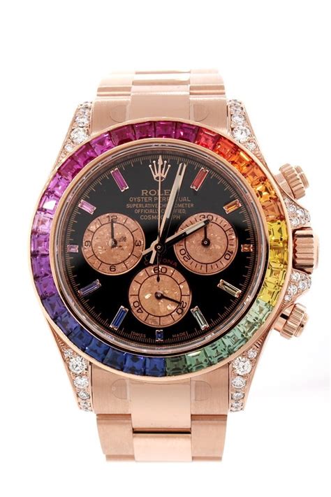 rainbow daytona rolex diamond bezel.